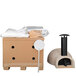 A WPPO Tuscany wood-fired oven kit with a stainless steel flue and black door.