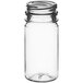 A 2.5 oz. clear PET round energy bottle with a white lid.