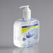 A bottle of Dial Sensitive Skin Antibacterial Liquid Hand Soap on a counter.