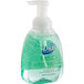 A bottle of Dial Professional Basics Hypoallergenic Foaming Hand Wash with a green pump.
