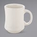 A white Tuxton Princess China mug with a handle.