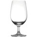 An Anchor Hocking clear wine glass on a white background.
