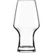 An Anchor Hocking craft beer tumbler with a clear bottom on a white background.