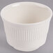 An Ivory (American White) bouillon bowl with a ribbed edge.