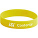 A yellow rubber band with white iSi text.