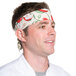 A man wearing an Intedge chef neckerchief with apple patterns.