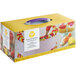 A yellow and purple Wilton cake decorating set box with a handle.
