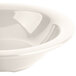 A white Carlisle melamine bowl with a rim.