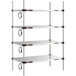 A Metro Super Erecta heated stainless steel takeout station with 3 shelves.