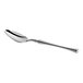 An Acopa Hepburn stainless steel teaspoon with a long handle.