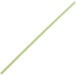 A green unwrapped Collins straw with a long handle.