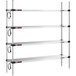 A Metro Super Erecta heated stainless steel takeout station with 4 shelves and chrome posts.