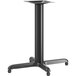 A Lancaster Table & Seating black standard height column table base.