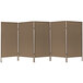 A brown Versare 5-panel folding outdoor partition.