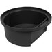 A black plastic dome top with a handle for Rubbermaid 44 gallon containers.