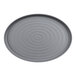 A grey GET Roca melamine oval platter with a spiral pattern.