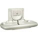 An American Specialties, Inc. plastic surface mount baby changing station with a white cover.