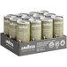 A cardboard box of 12 Lavazza Organic Double Shot Cold Brew Coffee with Oat Milk cans.