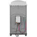 A Satellite Fresh Start portable hot shower in a white box with red and blue tubes.