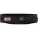 An Ergodyne ProFlex black back support belt with orange straps and a tag.
