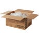 A white cardboard box with plastic bags of Rich's pizza dough inside.