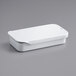 A white rectangular tin with a slide top lid.