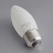 A TCP dimmable LED frosted filament light bulb with a silver base and rim.