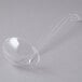 A Fineline clear plastic ladle with a long curved tip.