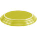 A yellow Fiesta china platter with a white border.