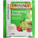 A green and white package of Twinings Energize Matcha Green Tea with Cranberry and Lime.