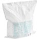 A white plastic bag with a blue label and text for WipesPlus Lemon Scent Surface Disinfecting Wipes.