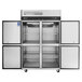 A Turbo Air M3 Series stainless steel reach-in refrigerator with half doors.