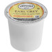 A white container of Twinings Earl Grey Decaffeinated Tea K-Cup Pods with a yellow and black label.