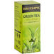 A box of Bigelow Green Tea with Lemon Tea Bags with a green leafy plant on it.