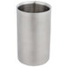 A silver stainless steel Vollrath wine cooler on a white background.