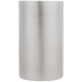 A silver cylinder with a lid on a white background.