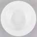 A Homer Laughlin bright white china bowl with a white rim.