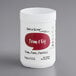 A white container of Add A Scoop Trim & Fit supplement powder with red text.