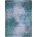 A close-up of a Joy Carpets Mirage Lake area rug with a green and blue pattern.