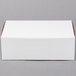 A white rectangular Donut / Bakery Box on a grey background.