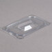 A Carlisle clear plastic container with a clear handled lid.