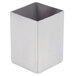 An American Metalcraft stainless steel square container with a white background.