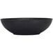 A Cal-Mil Sedona textured black coupe melamine bowl on a white background.
