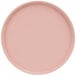 A Cal-Mil Hudson blush melamine plate with a white rim.