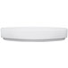 A white round Cal-Mil Hudson melamine plate with a white background.