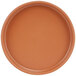 A Cal-Mil Terra Cotta melamine plate with a low rim.