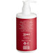 A white and red bottle of Noble Eco Novo Natura Hotel and Motel Shampoo with white text.