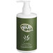 A green and white Noble Eco Novo Terra conditioner bottle with a white cap.