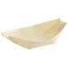 An EcoChoice wooden paper boat on a white background.