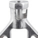 A close up of a Hobart Classic aluminum flat beater with a hole in it.